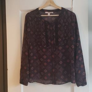 Burgundy translucent blouse